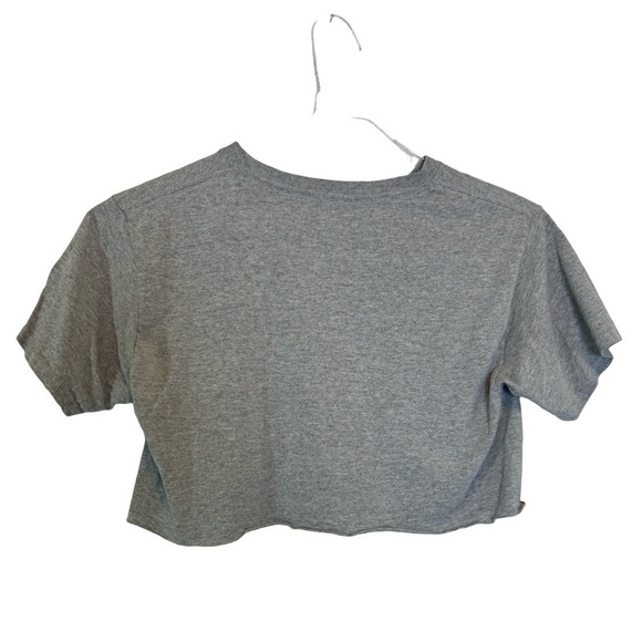 Horse Racing T-Shirt Gray Crop Top Size S Small - Picture 6 of 7